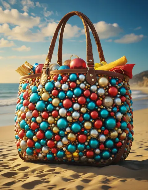 professional breathtaking cinematic movie still of a EPbblestyleSDXL Beach bag,
<lora:EPbblestyleSDXL:1>,hyper detailed masterpiece, dynamic, awesome quality,