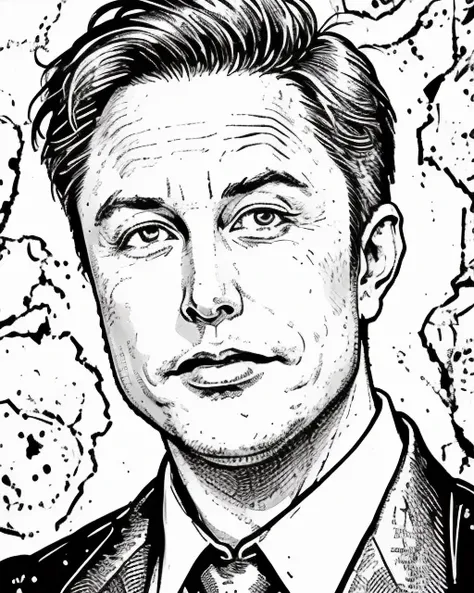 ink drawing, professional portrait of elsk man <lora:Gaz_Ink_Test:1>  <lora:Elon_60_2-000001:1>