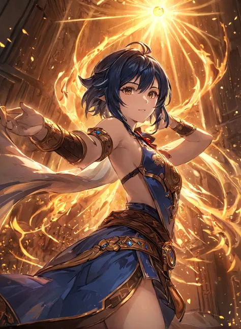 <lora:Granblue_Collection_XL_-_Heroes:1> a woman, (masterpiece), best quality, highres, 4k, 8k, intricate detail, cinematic lighting, amazing quality, amazing shading, soft lighting, Detailed Illustration, official artwork, anime style, wallpaper, official...