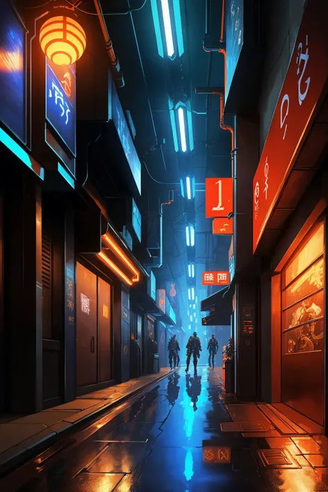 CS-BBz dark scifi cyberpunk neon nightclub entrance, dirty sidewalks, from below
(anime illustration) (best quality) (lineart) (intricate details) (cinematic lighting) (sharp focus)