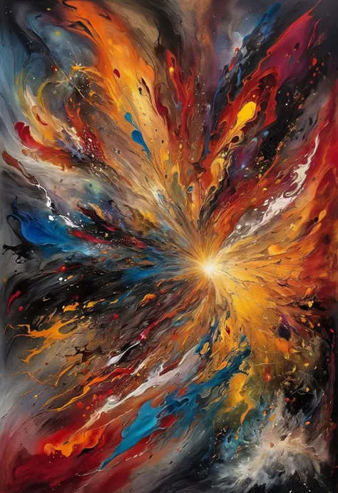 Abstract Expressionism, Jungian archetypal energy manifesting in a ravaged subconscious, turbulence, raw power, ancient wisdom, 8k, masterpiece, award winning art