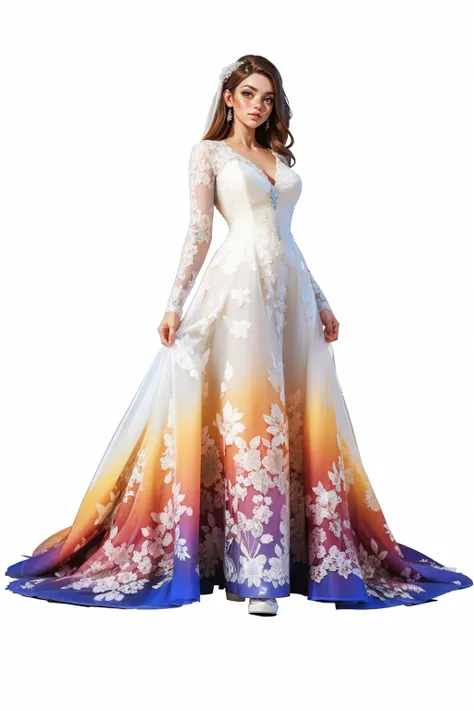 Sunrise Dipped Wedding Dress