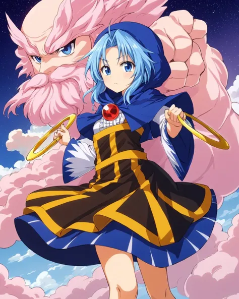 kumoi ichirin,1girl, hood, kesa, hoop, cloud, pendant, 1boy, looking_at_viewer, long_sleeves, wide_sleeves, ring, dress, clenched_hand, sky
<lora:kumoi_ichirin_image1429_2023-12-20-000014:1>,star-shaped_pupils,symbol-shaped_pupils,. gorgeous,key visual, vi...