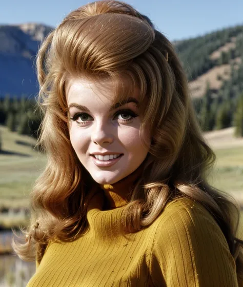 a33m2, Ann-Margret, Ultra-HD-details, nature, Yellowstone National Park, Turtleneck, smile