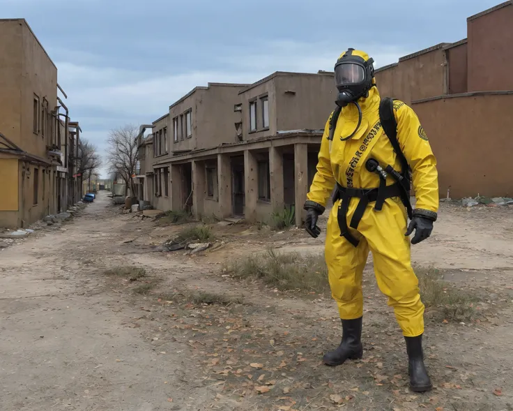 Yellow Hazmat Suit〘style Clothing LoRA〙