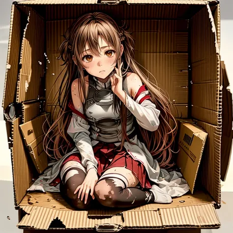 <lora:more_details:0.3>,<lora:LCM_LoRA_Weights_SD15:1>,masterpiece,best quality,highly detailed,1girl,solo,half-closed eyes,blush,raised eyebrows,empty eyes,sweat,sweatdrop,sick,exhausted,heavy breathing,
<lora:asuna_(sao)_v1:0.7>,aaasuna,long hair,brown h...