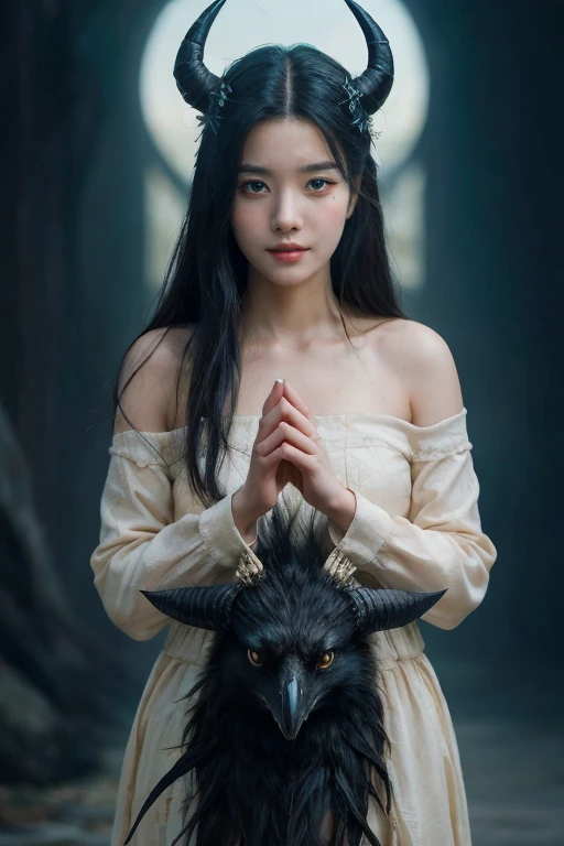 unparalleled 8K UHD professional photograph that stands as a testament to the zenith of artistic vision, set against the backdrop of a spellbinding fantasy realm. At the heart of this realm is a 19-year-old girl, a figure of sublime beauty with cascading s...