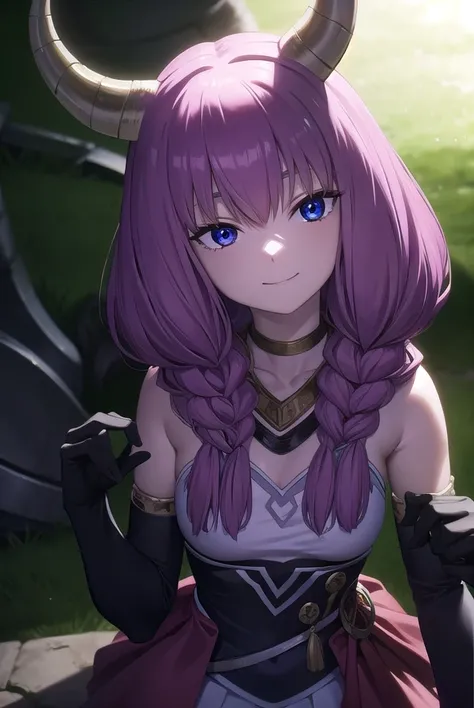 aura the guillotine, <lora:aura the guillotine v2-lora-nochekaiser:1>,
aura the guillotine, long hair, (purple eyes:1.1), purple hair, braid, horns, twin braids, smile,
BREAK skirt, thighhighs, gloves, choker, black gloves, elbow gloves, magical girl,
BREA...