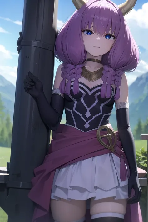 aura the guillotine, <lora:aura the guillotine v2-lora-nochekaiser:1>,
aura the guillotine, long hair, (purple eyes:1.1), purple hair, braid, horns, twin braids, smile,
BREAK skirt, thighhighs, gloves, choker, black gloves, elbow gloves, magical girl,
BREA...