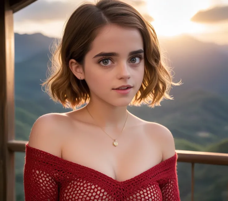 a cute adult 22 year old girlfriend wearing a red see-trough wide crochet off-shoulder sweater ,(skin texture:1.1), (natural:1.2) uneven skin, natural beauty,
(intimate love sensual:1.1) , (big:0.7) eyes, happy,
beautiful face cute nose, sensual pursed ...