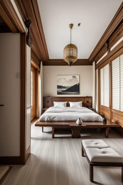<lora:JJsJapanese_Interior:.6>, ((apanese Interior)), indoor, (best quality)),((masterpiece)),((realistic)), ceiling, floor, door, window shade, table, pillow, book, lamp, wooden floor, calligraphy brush, vase, plant, flower, book shelf,
RAW photo, subject...