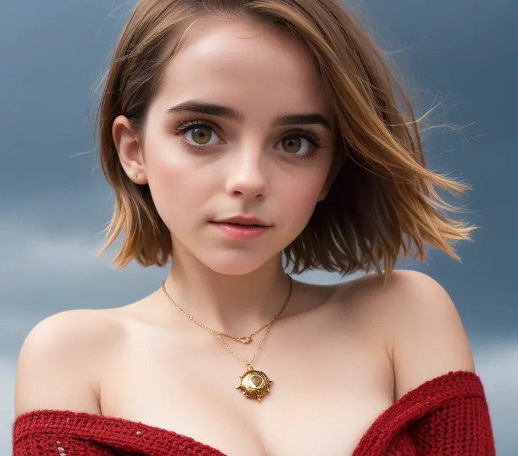 a cute adult 22 year old girlfriend wearing a red see-trough wide crochet off-shoulder sweater ,(skin texture:1.1), (natural:1.2) uneven skin, natural beauty,
(intimate love sensual:1.1) , (big:0.7) eyes, happy,
beautiful face cute nose, sensual pursed ...