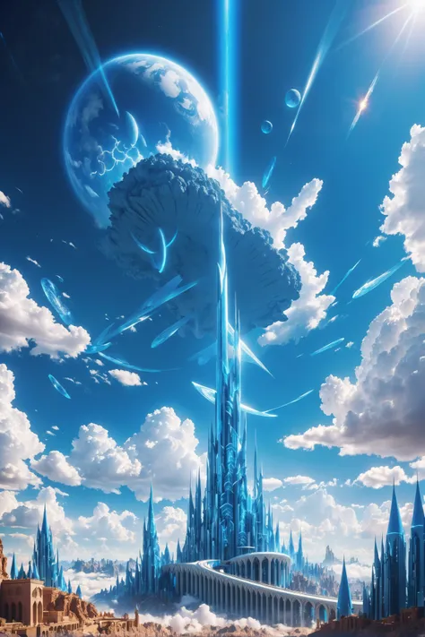 photograph, cinematic color grading, fantasy, noon, blue sky, clouds, architecture, Extreme Temperature Variances Zone<lora:EnvyBetterHiresFixXL01:0:hr=1>, <lora:EnvyEthescapelXL01:1.3>