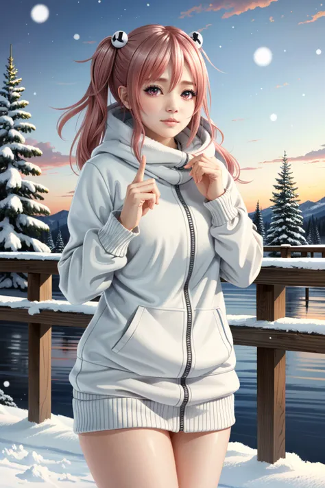 ((ultra detailed, masterpiece, best quality))
<lora:DOAHonoka:0.9>
DOAHonoka, 1girl, solo, pink hair, in a winter wonderland