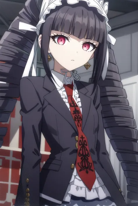 celestialudenberg, <lora:celestia ludenberg s1-lora-nochekaiser:1>,
celestia ludenberg, long hair, bangs, black hair, (red eyes:1.3), long sleeves, twintails, drill hair, twin drills,
BREAK skirt, shirt, black hair, long sleeves, jewelry, jacket, earrings,...