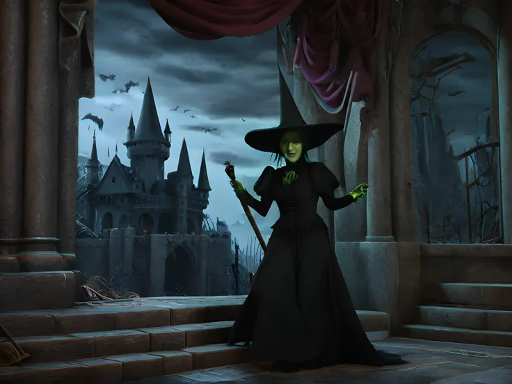 wicked witch in her castle