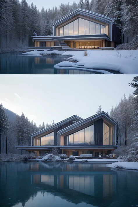 AICHANG|Snowscape Monolithic Building