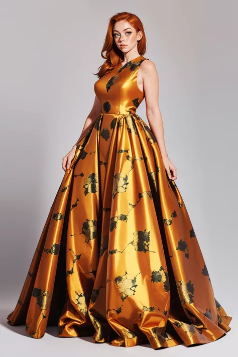 Gold Embossed Gown