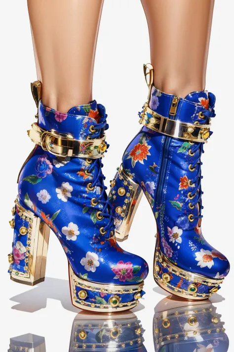 Floral Platform Heels