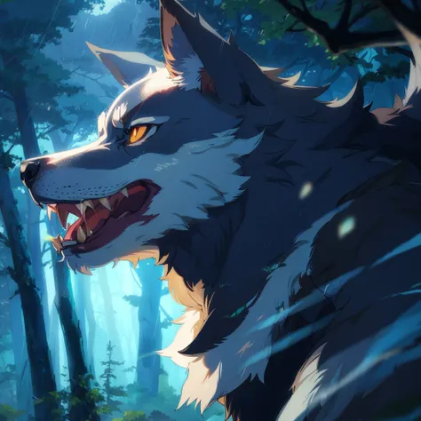 (cel_shading),
capcom,furry,wolf,buck teeth,forest,raining,cloudy,dramatic angle
BREAK masterpiece,best quality,