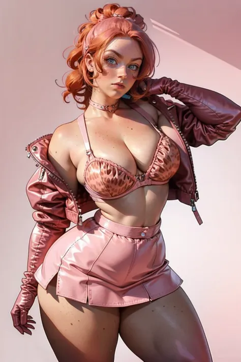 Pink Ruffle Jacket, skirt & Lingerie