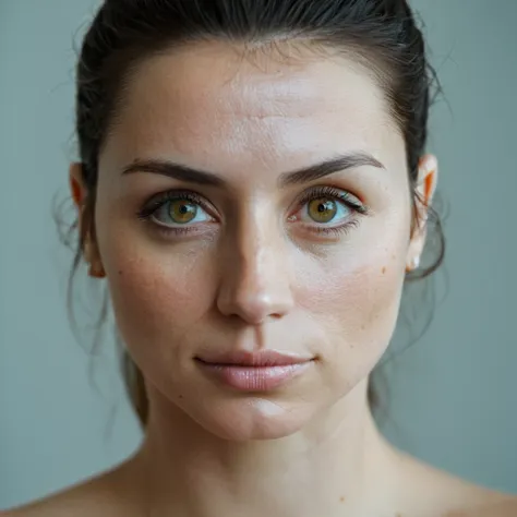 (skin texture, pores, blemishes), super high res portrait photo of a woman wearing no makeup,f /2.8, canon, 85mm,cinematic, high...