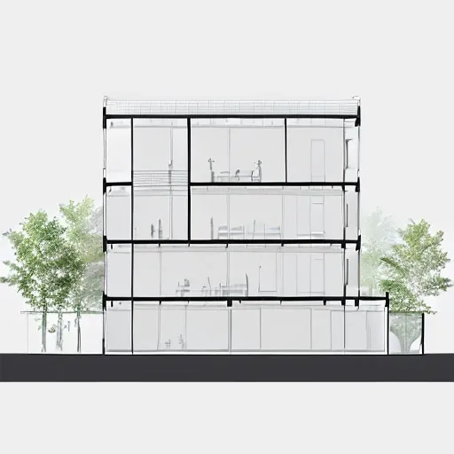 小清新建筑剖面