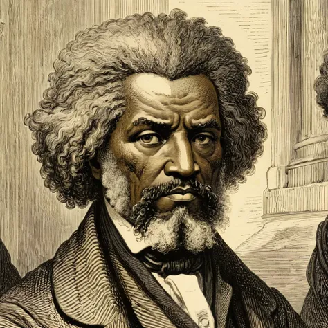 (woodcut illustration:1.2) in detailed gustavedore style, book illustration, crisp even lines, medium contrast, Tenebrism
portrait of Frederick Douglass (American social reformer, abolitionist), detailed eyes, 
by gustave dore <lora:GustaveDore_StyleXLv6.1...