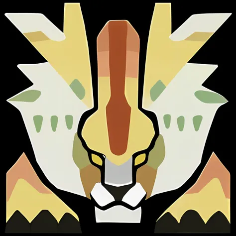 lion,chubby,<lora:MH_Icon3:0.9>,looking at viewer,mh icon,mhxx icon,Flat coating,No strokes,no Outlines,