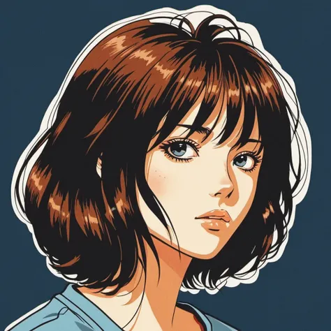 90s Anime style illustrattion of a face of woman,2D, <lora:grmckenna_xl_1_standard_merger-27_58_03_07:1>