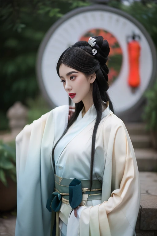 ltra-detailed,highly detailed,best quality,masterpiece,illustration,realistic,photorealistic,
1girl, solo, 
hanfu-quju, hanfu, chinese clothes, chinese traditional clothes, long sleeves, wide sleeves, sash, 
jewelry, hair ornament, hairpin, 
very long hair...