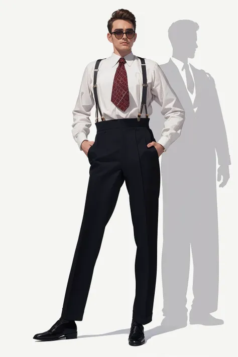 Retro Men's Suspenders Outfit