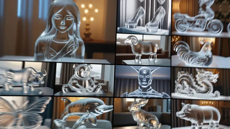 XL Realistic ice carving art style