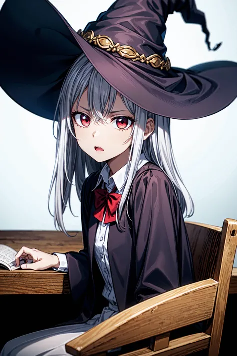 (absurdres:1.1, highres:1.1, ultra detailed:1.1), 
(masterpiece, best quality:1.1),
(insanely detailed, high resolution:1.1), 
(ultra detailed hair:1.2), (ultra detailed eyes:1.4), (shiny eyes:1.3),
(1girl, witch:1.3), solo,  
BREAK
silver hair, red eyes, ...