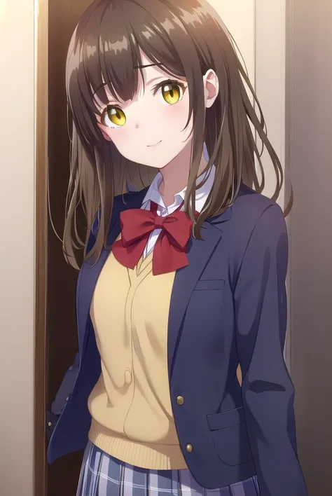 sayuogiwara, <lora:sayu ogiwara s1-lora-nochekaiser:1>,
sayu ogiwara, long hair, bangs, brown hair, (yellow eyes:1.5), smile,
BREAK skirt, shirt, long sleeves, bow, school uniform, white shirt, pleated skirt, socks, collared shirt, bowtie, red bow, sweater...