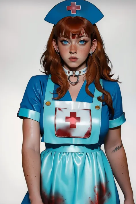 Short Blue Nurse Dress