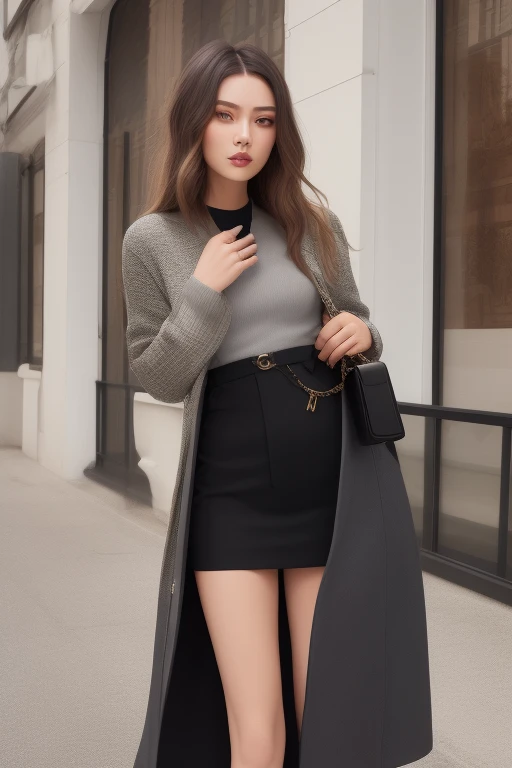 solo,High-low meets high-end - Combining high-quality basics with bold accessories creates a unique mix of styles that can elevate any outfit without breaking the bank!,<lora:ç¼å¨-000006:1>,, masterpiece, best quality,