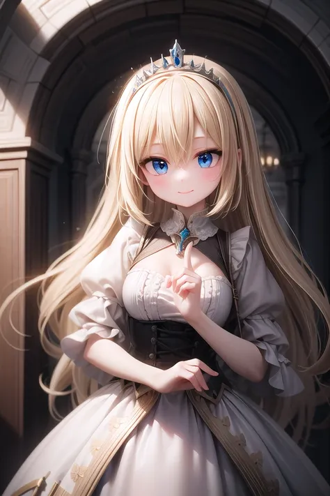 insanely detailed, absurdres, ultra-highres, ultra-detailed, best quality,
1girl, solo, nice hands, perfect hands
BREAK
princess, wearing princess costume, princess dress with many frills, (tiara:1.3) on hair, (nsfw:-1.5)
BREAK
happy smile, laugh, closed m...