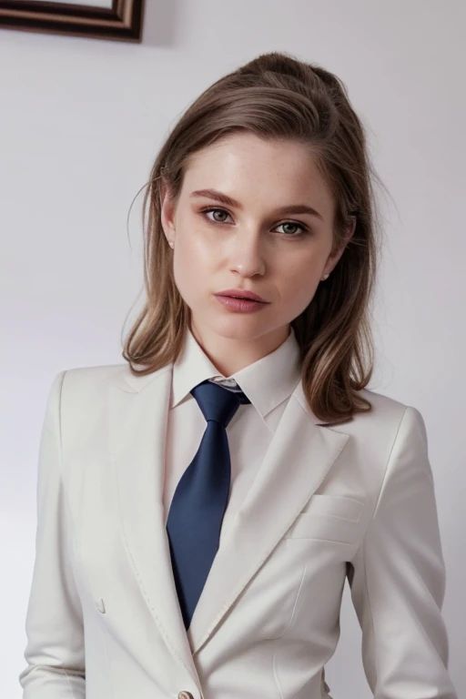 Mor!@rty, woman, wearing suit and tie, elegant, photorealistic, realistic