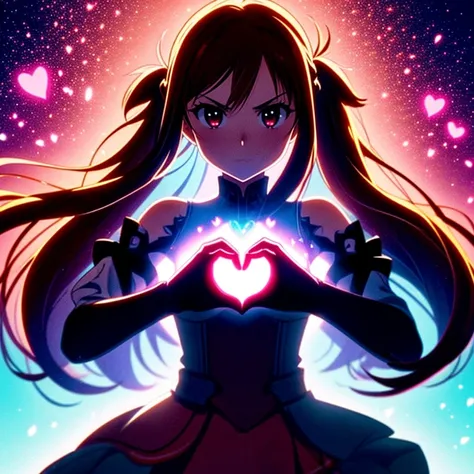 glowing heart hands