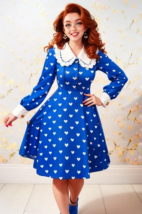 Retro Polka Dot Heart Dress