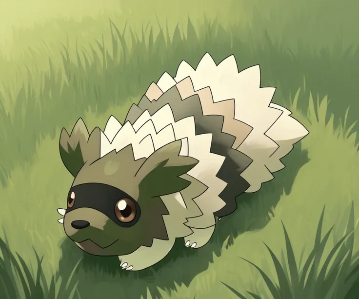 zigzagoon in the lawn  <lora:zigzagoon-000210:0.9>