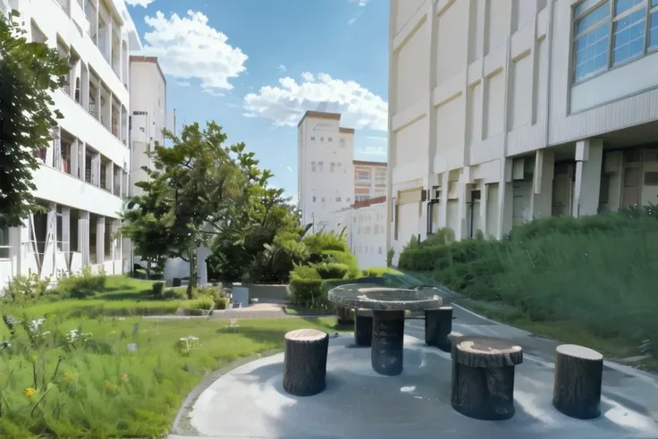 学校の中庭 School courtyard SD15