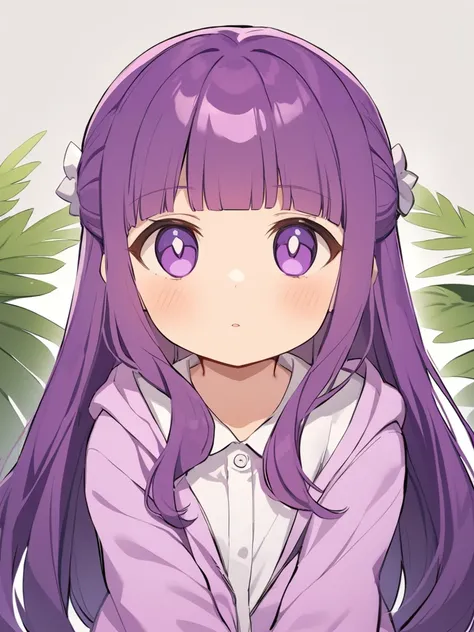 <lora:xl_Fern:1>,fern is a girl with purple long hair and purple eyes,child,