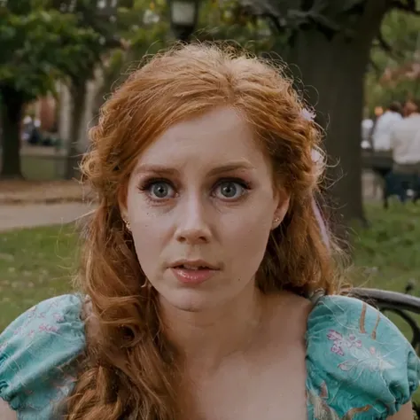 amyadams sitting at a park, close up <lora:amyadams:1>