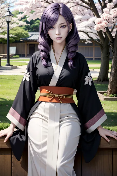 ((ultra detailed, masterpiece, absurdres))
 <lora:HGDaniella:0.9>
HGDaniella, 1girl, twin drills, purple hair, in a traditional kimono, surrounded by cherry blossoms