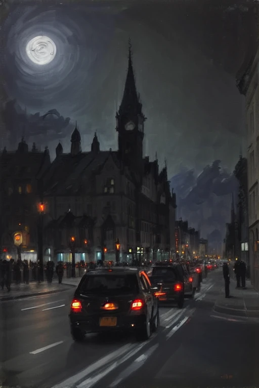 DARK | CITY | 暗黑| | 梵高 | OIL PAINT