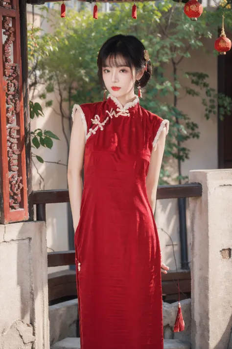 qp,<lora:QIPAO-000002:0.7>,1girl,solo,chinese style courtyard,blur background,UHD,retina,masterpiece,ccurate,anatomically correct,textured skin,super detail,high details,high quality,award winning,best quality,highres,4K,