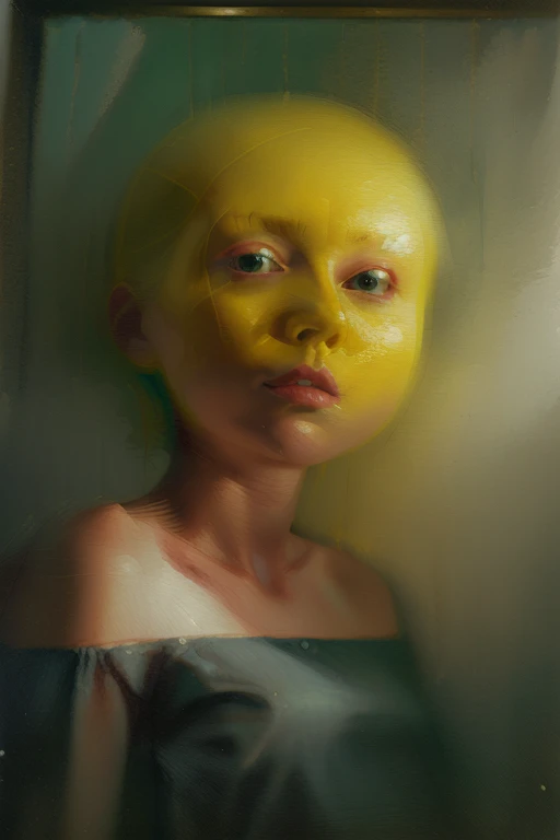 <lora:Leegankoo:1> leegankoo, painting of a yelloe headdd