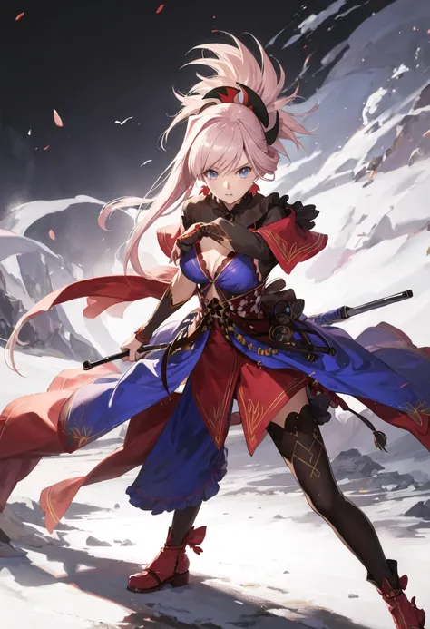 {safe:1.10}, best quality, masterpiece, highres, solo, {miyamoto_musashi_fgo:0.90}, full_body